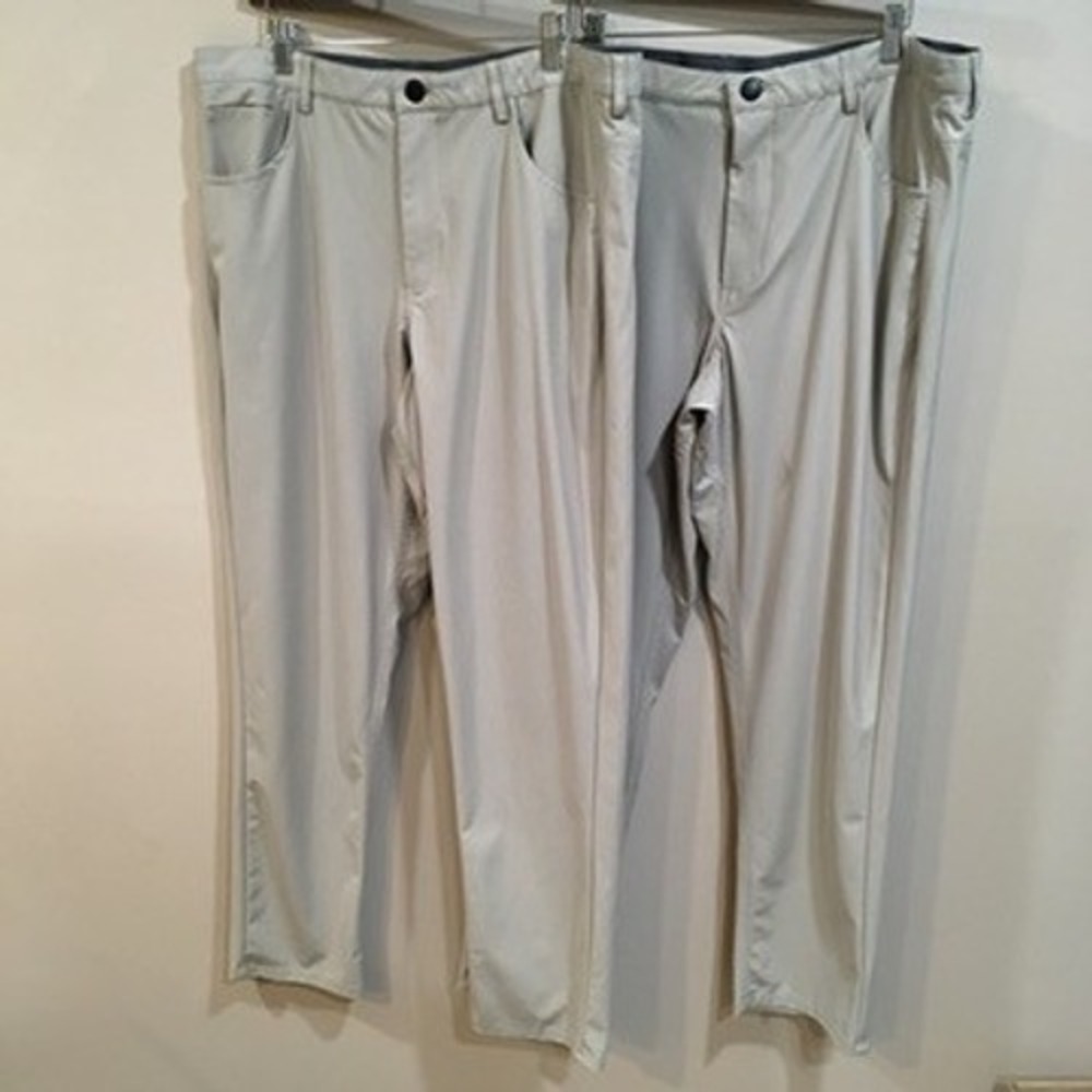 Chaps Performance Golf Pants Mens 38 Tan Khaki Classic Preppy
